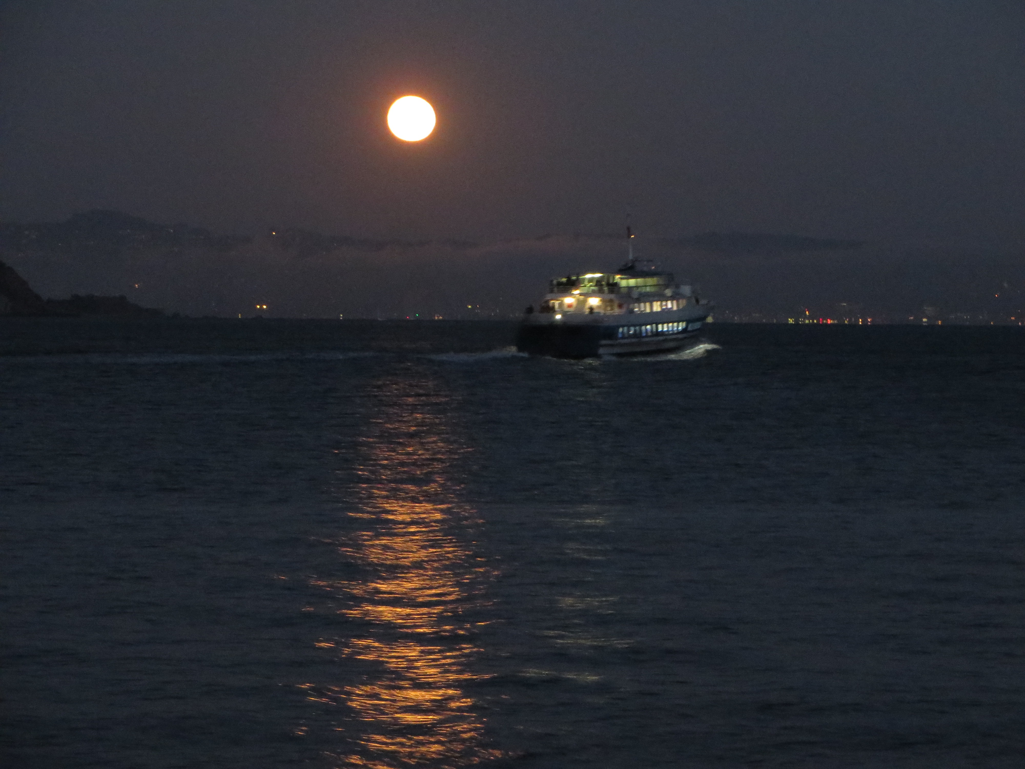 Mid-Autumn Moon Over San Francisco Bay