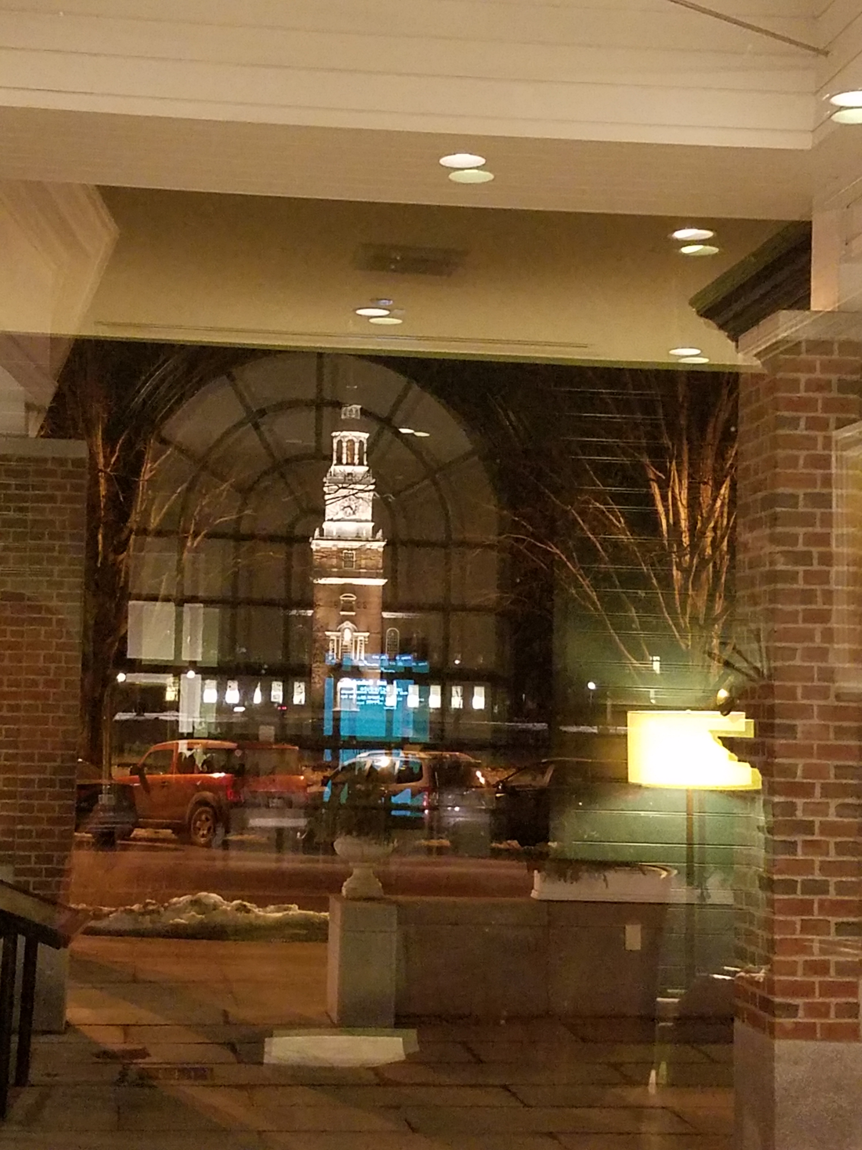 Baker Tower Through Hanover Inn Window