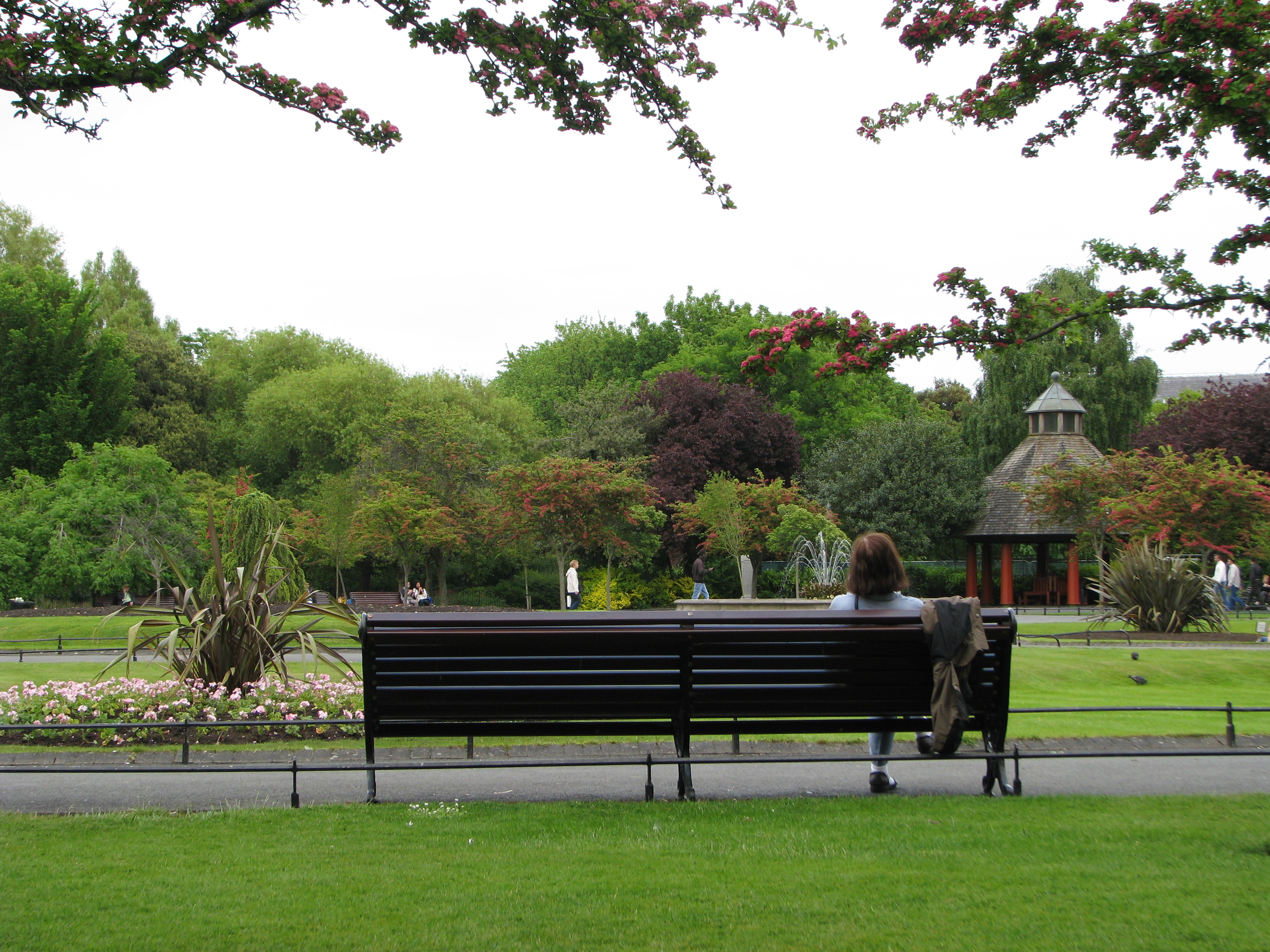 Sally breathing The Literary Air - St. Stephens Green Dublin