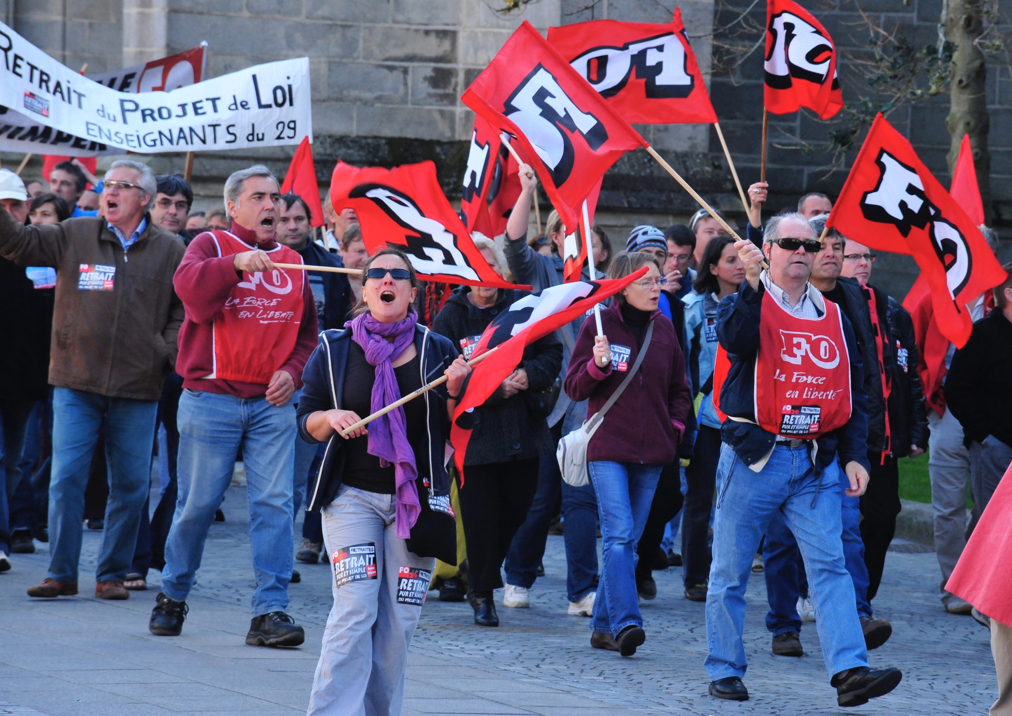 Demonstration, Quimper France 2010